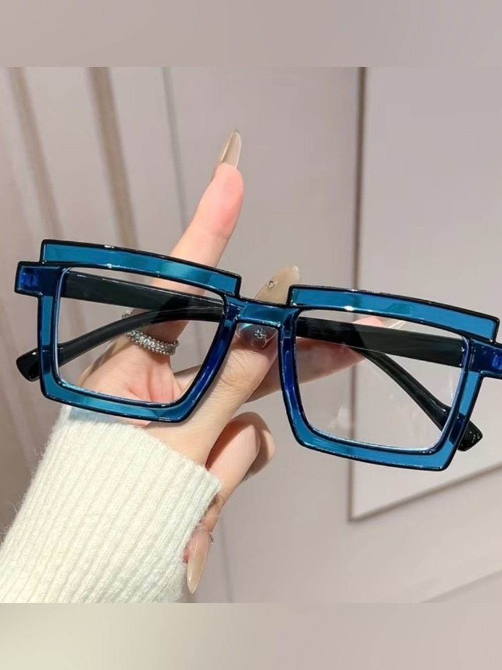 New! Unisex Anime Comic Blue Fashion Only Glasses For Cosplay